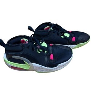 MINT‎ "Nike" Kids Sneakers Blk Neon Pink Grn SZ 5Y FB2689 400 Air Zoom Crossover